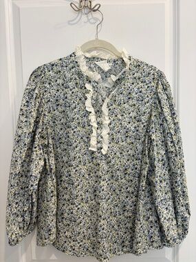 Tuckernuck Hyacinth House floral blouse